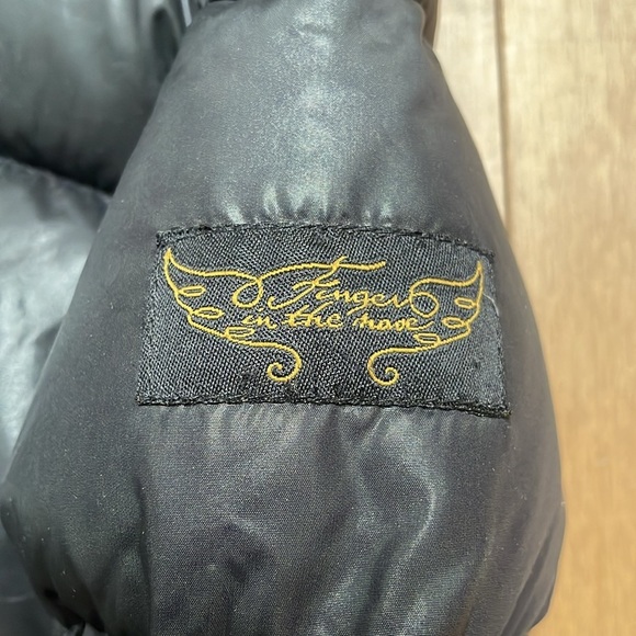 Finger In The Nose kids winter down puffer jacket coat 2/3 years black hood - Picture 6 of 12